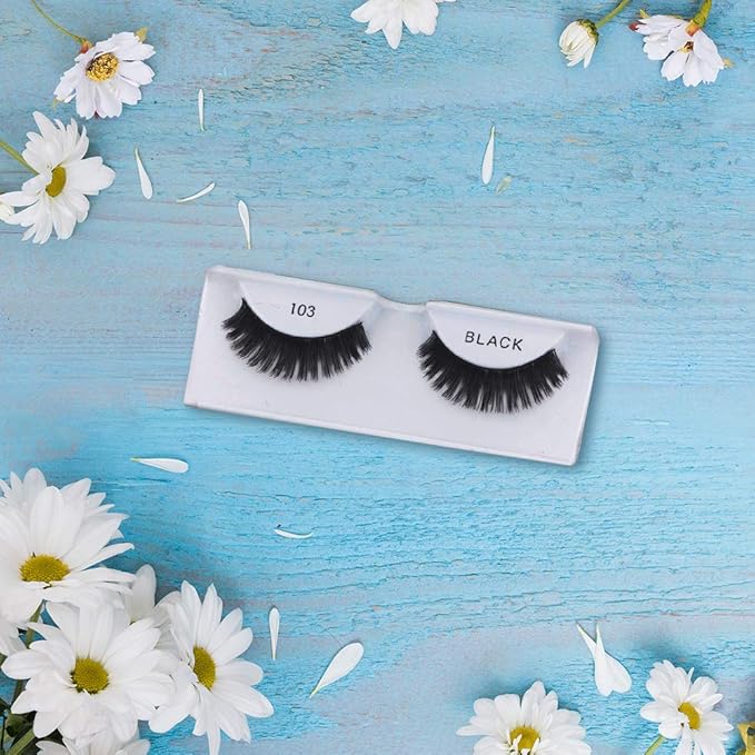 Ardell Natural Lashes False Eyelashes, 103 - Black, Soft & Lightweight, Comfortable Strip Lashes, 4 Pack