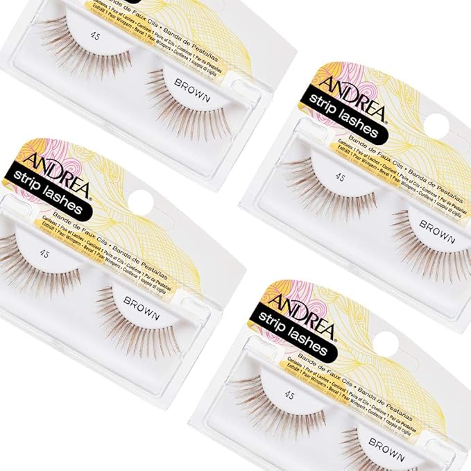 Andrea False Lashes Style 45 - Brown 4 pairs