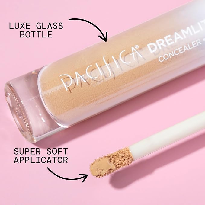 Pacifica Concealer – DreamLit Glow Full Coverage Concealer with Squalane for Dark Circles & Dark Spot Correction, Lightweight & Long-Lasting, Vegan & Cruelty-Free, Shade 09 (Warm Honey)
