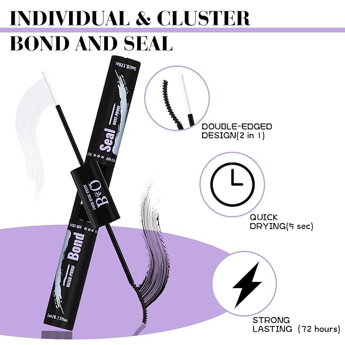 B&Q Lash Clusters Kit 280PCS Eyelash Clusters Kit,30D 40D C 9-16MIX Individual Lash Comfortable Eyelash Extension Set, Classic Look with Bond and Seal Waterproof, Remover DIY at Home(Set,30D40D-C)