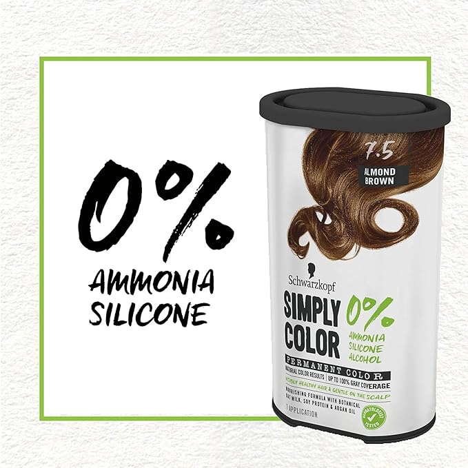 Schwarzkopf Simply Color Hair Color 5.65 Truffle Brown, 1 Application - Permanent Hair Dye for Healthy Looking Hair without Ammonia or Silicone, Dermatologist Tested, No PPD & PTD