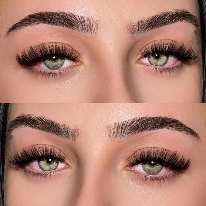 Cat Eye Lashes Natural Wispy Eyelashes 14 Pairs Fake Lashes Strips 8-15mm Short False Mink Eyelash Pack Small Clear Invisible Band Wispies Strip Lash Natural Look