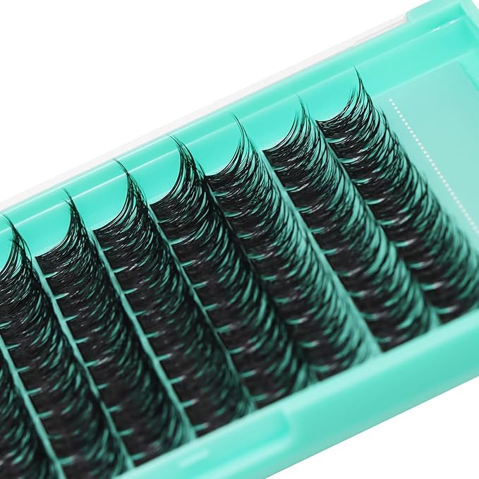 Bodermincer Lash Clusters D Curl Black/Brown/Colored Lashes 10-12-14/12-14-16/16-18-20mm Mixed Lash Clusters Kit For Beginner (Y01# 14-16-18mm Mixed)