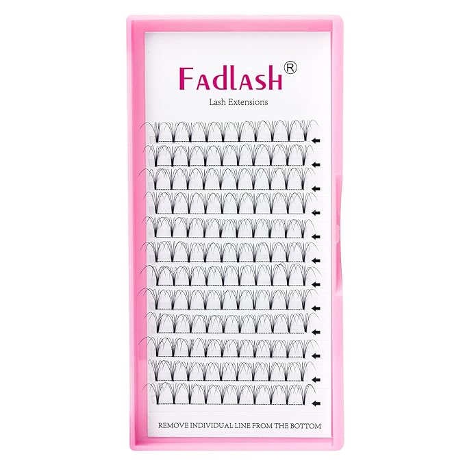 Eyelash Extension Premade Fans C Curl Short Stem Pre Fan Eyelashes Volume Lash Extensions Pre Made Volume Lashes (5D-0.10C, 8-14mm)