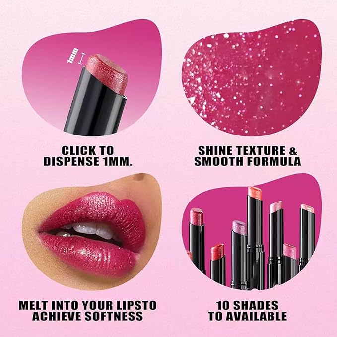 Purple Lipstick For Women Matte Nude Glitter Highly Pigmented Moisturizing Lip stick Hypoallergenic Waterproof Long Lasting Lipsticks Quick Makeup Lightweight Portable # 03