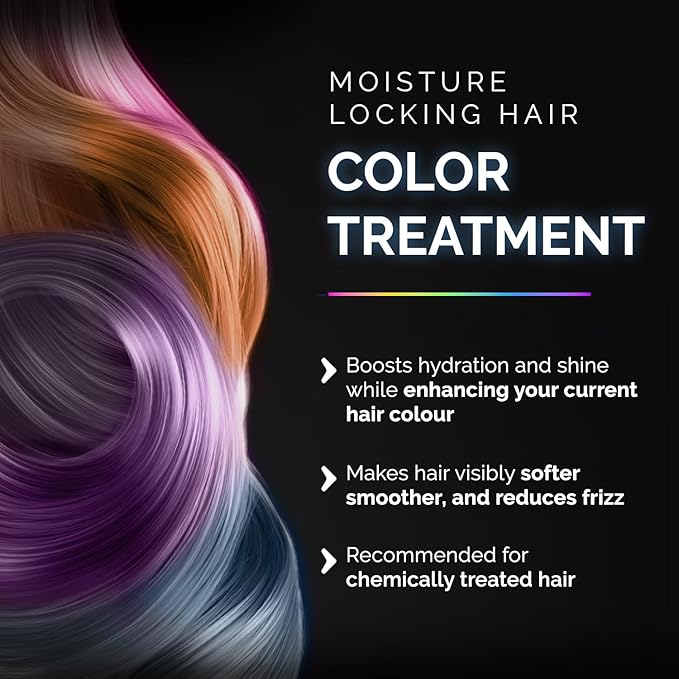 Herbishh Koloret Keratin Color Depositing Hair Mask 2-in-1 Deep Conditioner for Vibrant Hair, Revives Color, Ideal for Dry Damaged Hair Salon Worthy Shine at Home All Hair Types Silver Blue 3.5 fl oz