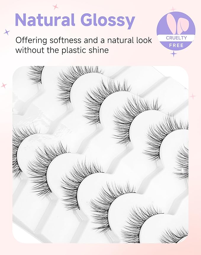 Natural Wispy Lashes Natural False Lashes Natural Look Fake Eyelashes False Eyelashes Strip Lashes Wispy Eyelashes Natural Look Light-05