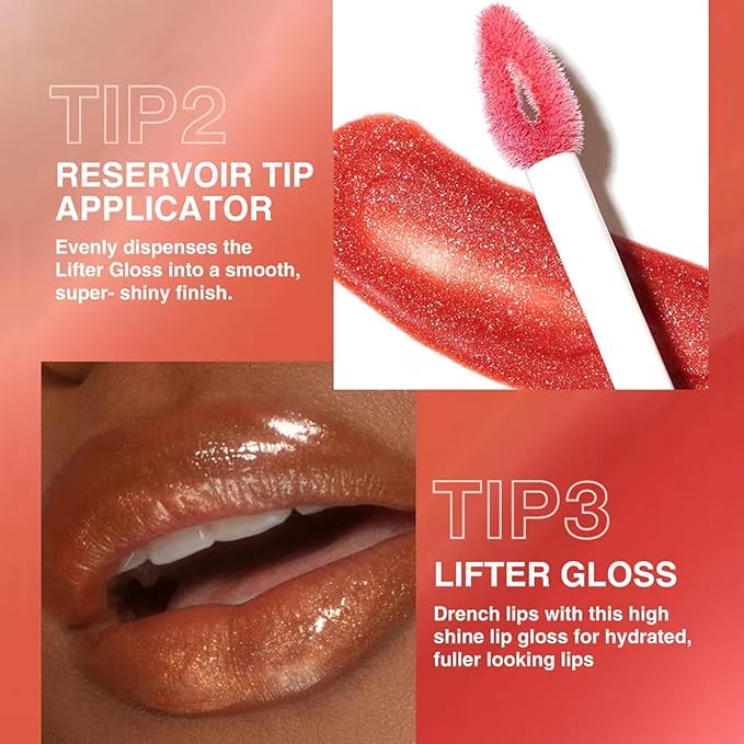 Jelly Red Lip Gloss Lipstick Lip Plumper Gloss Tinted Glitter Lipgloss Teens Moisturizing Lip Balm Lip Oil High Shine And Vegan Plumping Lip Gloss For Women Girls Long-Lasting Dry Lip Care (04#)