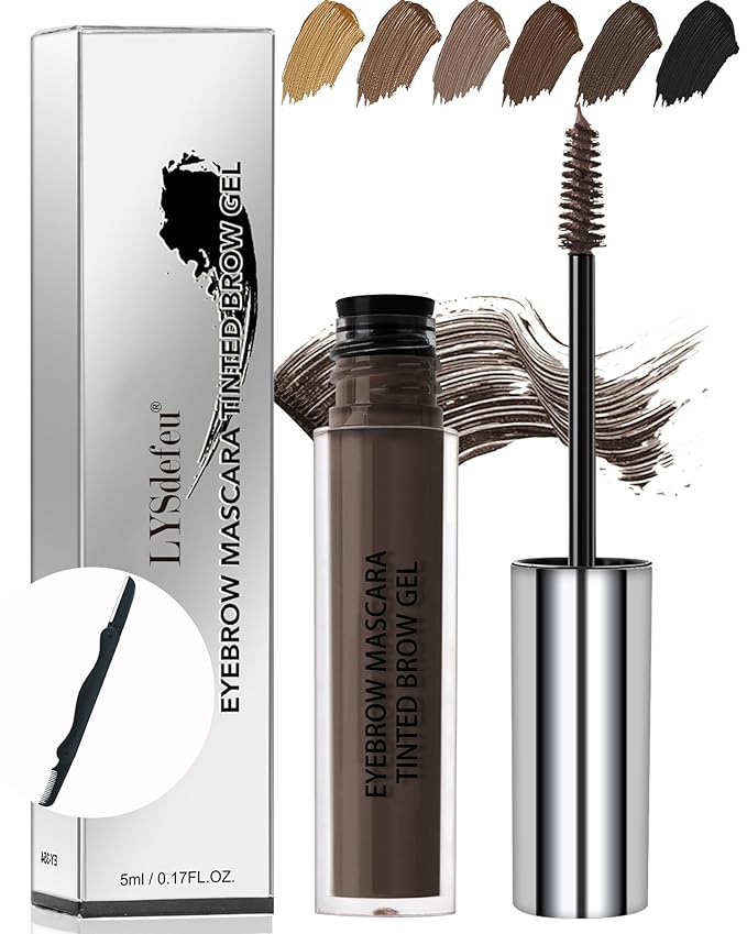 Waterproof Long Lasting Smudge-Proof Liquid Eyebrow Makeup, Tinted Eyebrow Gel, Volumizing Enhance Brow Mascara for Women, With Brow Razor Brush - 05 Taupe