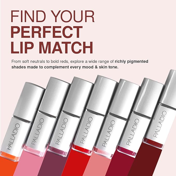 Palladio Herbal Lipstick, Precious, Rich Pigmented and Creamy, Infused with Aloe Vera, Chamomile & Ginseng, Prevents Lips from Drying, Combats Fine Lines, Long Lasting Lipstick