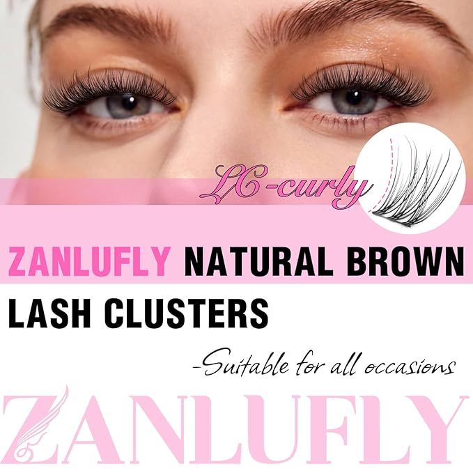 Lash CLusters Wispy Eyelash Clusters Natural Lash Extensions C-Curly DIY Eyelash Extensions zanlufly 180Pcs Individual Lashes(9MM 10MM 12MM 14MM 16MM)