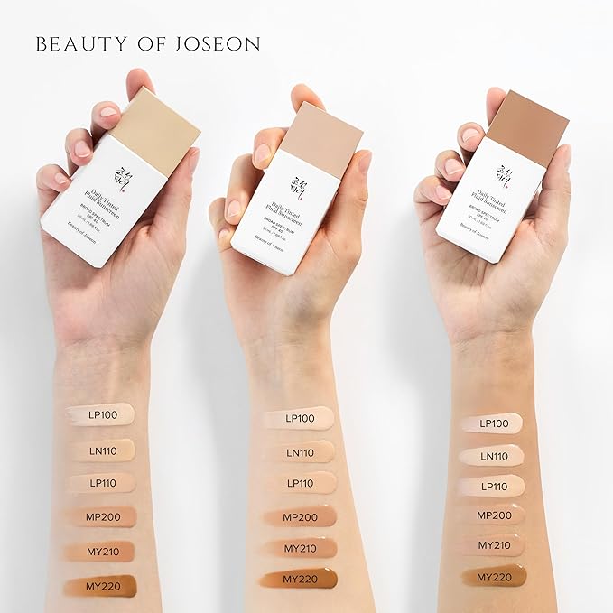 Beauty of Joseon Daily Tinted Fluid Sunscreen 12 Shades for Face Moisturizing Broad Spectrum SPF 40 Korean Skincare 50ml, 1.69 fl.oz #MY220
