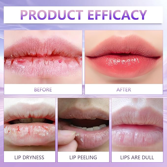 2Pcs Lip Plumper + Hydrator Lip Balm, High-Shine Moisturizer for Smooth, Plumping Lip Cream and Gloss, Instant Volumizing Gloss with Hyaluronic Acid & Anti-Aging Ingredients