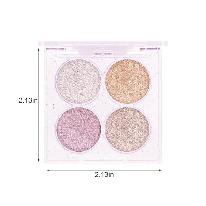 Boobeen Highlighter Makeup Highlighter Palette Powder Shimmer Facial Illuminator Bronzer Palette Waterproof Long Lasting