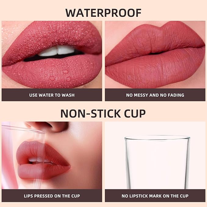Green Matte Liquid Lipstick – Super Stay, Highly Pigmented, Rich Lip Colors, Smudge-Proof, Waterproof, Transfer-Resistant (Mystic Green Shade)