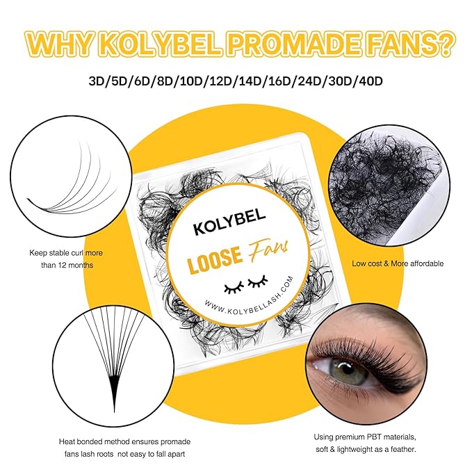 500 Premade Fans Lash Extension 3D 0.07 D Curl Promade Fans 14mm Premade Lash Fans for Eyelash Extension Middle Stem Handmade Loose Pre made Eyelash Fans Volume Soft Pointy Base (3D,0.07-D-14MM)