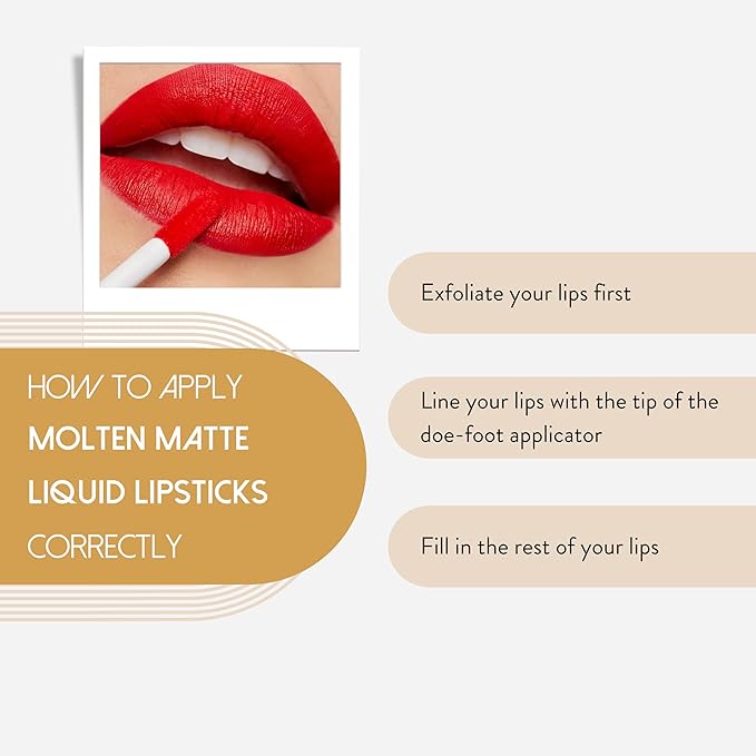 NATASHA MOOR: Molten Matte Liquid Lipstick - Long-Lasting, Hydrating, Matte Finish with Moisturizing Vitamin E - Waterproof, Kiss-Proof, Cruelty-Free - 12-Hour Stay Power - WILLPOWER
