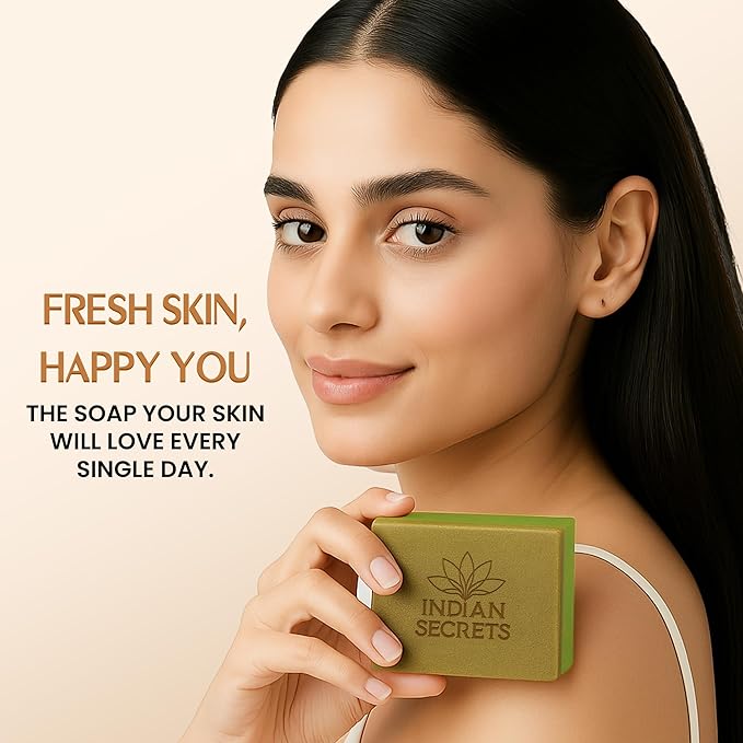 Scrub Soap with Salicylic Acid & Neem – Exfoliating Body & Face Soap – Enriched with Niacinamide, Tea Tree Extract, Neem, Salicylic Acid Pack of 3 (110g/3.88Oz each)