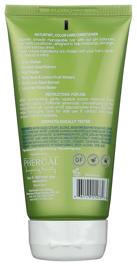 Naturtint Color Care Conditioner for Color-Treated, Dry, or Normal Hair, Formulated to Retain Vibrancy without Parabens, Sodium Lauryl Sulfate or Sodium Laureth Sulfate