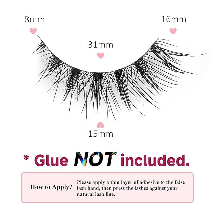 Fake Lashes Natural False Eyelashes Wispy Anime Lashes UT3