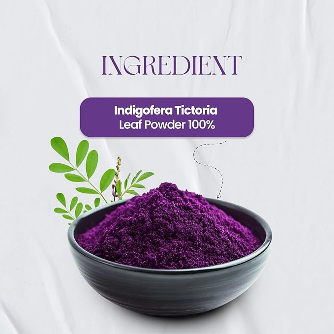 BSY Organic Henna and Indigo Powder for Hair - 100% Natural 0.4 lb (200g) Combo for Black Hair Color, Henna Hair Color & Indigo Powder Blend