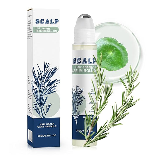 25ML Hair Growth Serum Roll On, Suitable for All Hair Types Prevents Hair Loss Nourishes Hair Follicles Achieve Thicker Hair for Men & Women