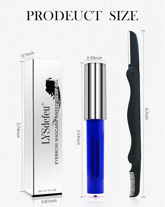 Tinted Eyebrow Gel Mascara- 1Pcs Long Lasting Waterproof Green Tinting Eye Brow Glue Colored Mascara, Dark Green Brow Filler Curling rimel de pestañas,Halloween Makeup Gift for Women Girl-#12