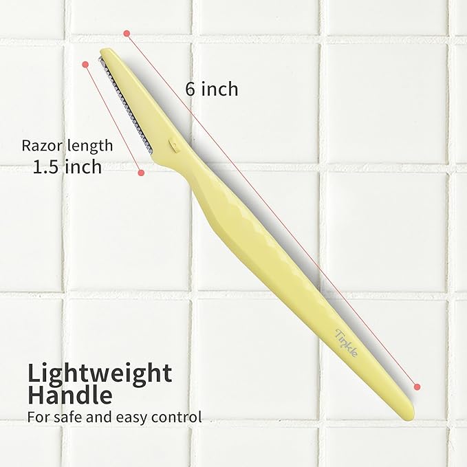 Tinkle Everglow Dermaplane Razor (6 ct), Eyebrow Razor & Face Razors for Women, Peach Fuzz Remover, Dermaplaning Tool, Stainless Steel Blades, Stocking Stuffers