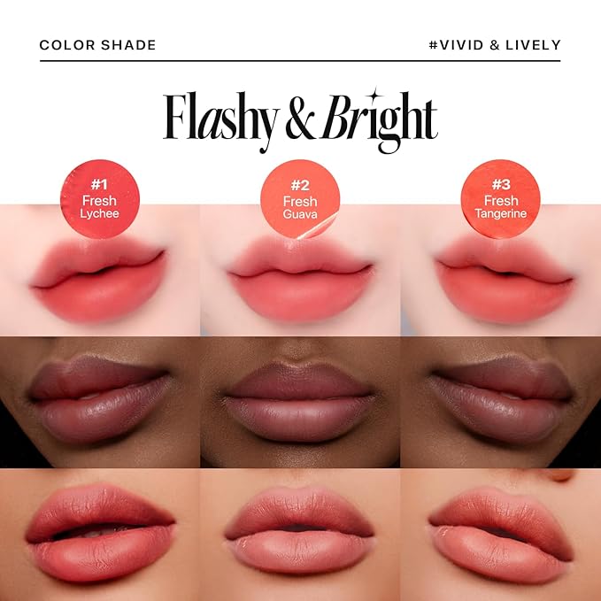 Nature Republic Light on Velvet Tint (01 FRESH LYCHEE) | Weightless Lip Tint with Velvety Matte Finish, High Pigment, Smooth Texture, Non-Sticky Formula, Stocking Stuffers