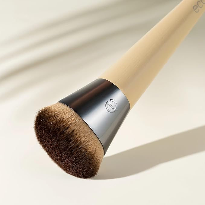 EcoTools Wonder Cover Complexion Brush, Makeup Brush For Flawless Foundation Application & Blending, Full Coverage Base Brush, Eco-Friendly, Synthetic Bristles, Cruelty-Free, 1 Count