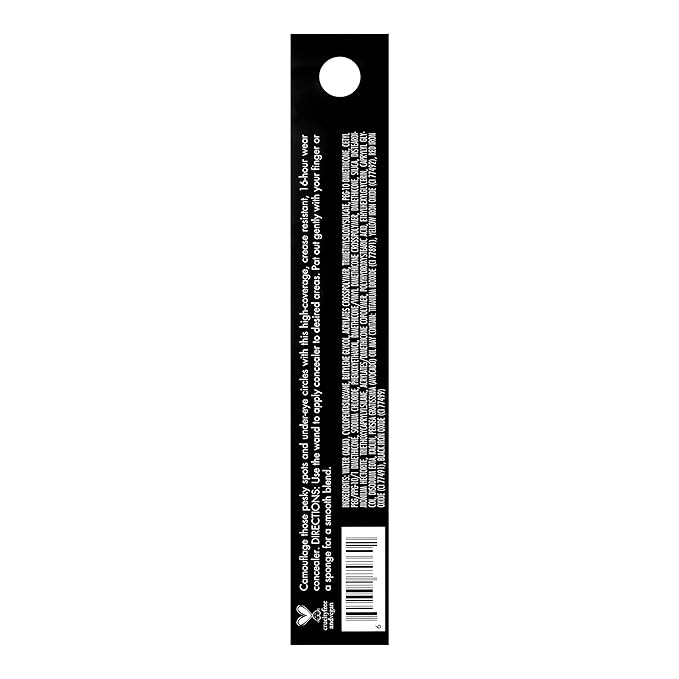 e.l.f. 16HR Camo Concealer, Full-Coverage, Highly-Pigmented Face Concealer With A Matte Finish, Crease-proof, Vegan & Cruelty-Free, Fair Beige