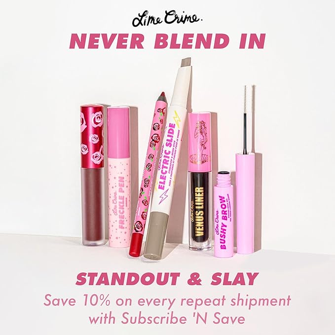 Lime Crime Velvetines Liquid Matte Lipstick, Beet It (Deep Berry Pink) - Bold, Long Lasting Shades & Lip Lining - Stellar Color & High Comfort for All-Day Wear - Talc-Free & Paraben-Free