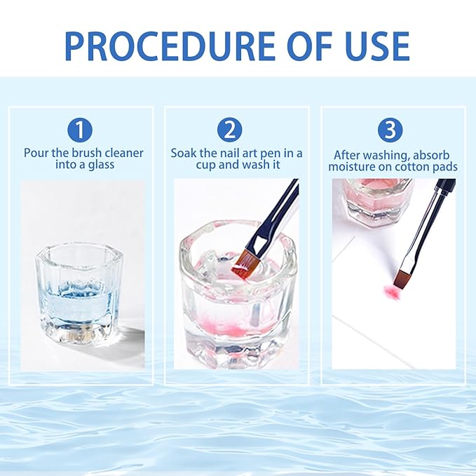 Nail Brush Cleaner - Special for Gel/Nail Art Brushes & Makeup Brush Care, Must-Have for Renewal, 40ml/1.35fl.oz