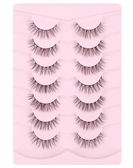 Natural Lashes Natural Eyelashes Natural Look Wispy Lashes Mink Lashes False Eyelashes Fake Eyelashes C Curl Lashes Strip Lashes Pure-07