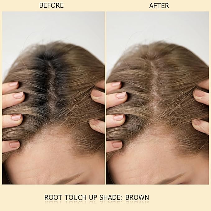 Root Touch Up Hair Color – 3 Color Blendable Hairline Powder for Gray Coverage, Root Cover Up & Thinning Edges – 48H Sweat Resistant, Natural Finish for Women & Men – Brown