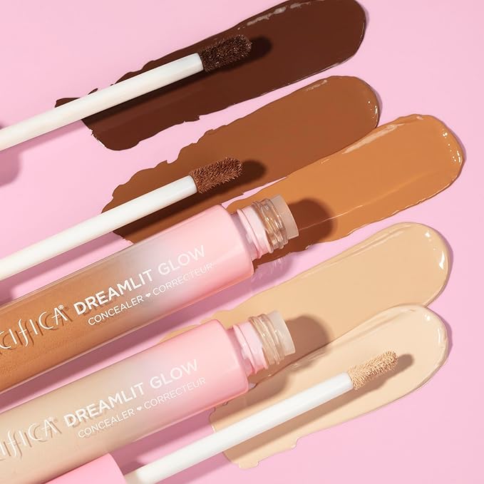Pacifica Concealer – DreamLit Glow Full Coverage Concealer for Puffy Eyes & Dark Circles, Lightweight & Long-Lasting, Vegan & Cruelty-Free, Shade 07 (Golden Almond)
