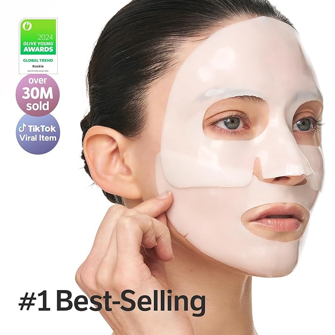 Tiktok Trend Items Wrinkle Free Boosting DUO: Deep Collagen Power Boosting Mask (4ea) & Deep Collagen Power Boosting Cream In Serum, Self-Care Gift Set for Women & Moms, Korean Skincare