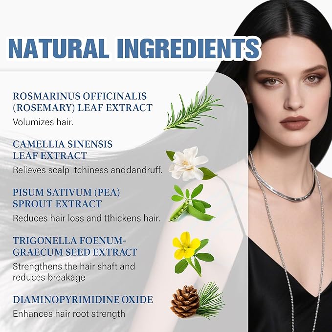 Rosemary Hair Growth Roll-On Serum 3% Rosemary Oil,2% Redensyl Anagain Strengthens Roots,Reduces Hair Loss,Volumizes & Nourishes Hair Lightweight,Non-Greasy Formula for Scalp Health 25mL*2Pcs