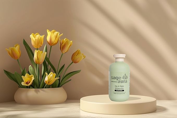 Sage Aura Day & Night Moisturizer | Tube/60 ml | Premium Ingredients | Fast Absorbing | Nourishes & Hydrates Dry & Dull Skin
