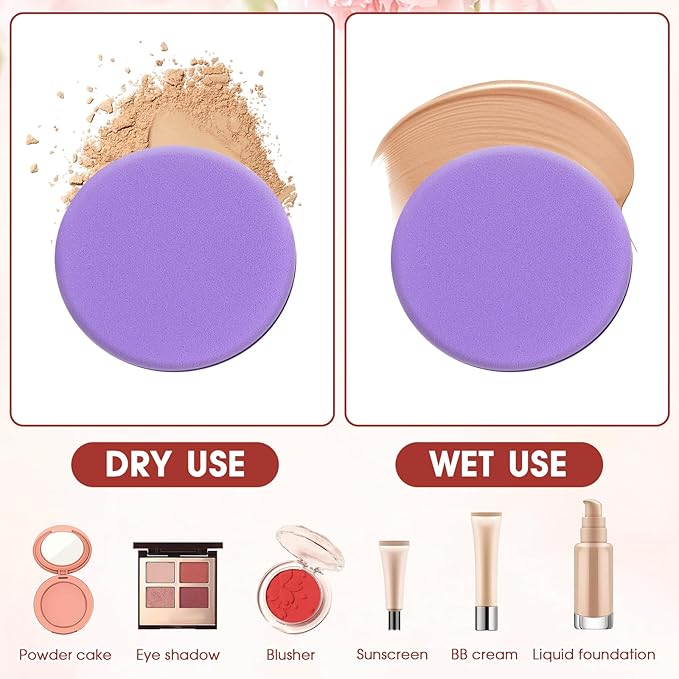 8Pcs Korean Makeup Sponge Puff Air Cushion Makeup Sponge for Foundation Concealer Teardrop Mix Setting Powder Puff Makeup Cushion Puff Foundation Blender Sponge for Liquid, Cream, and Powder