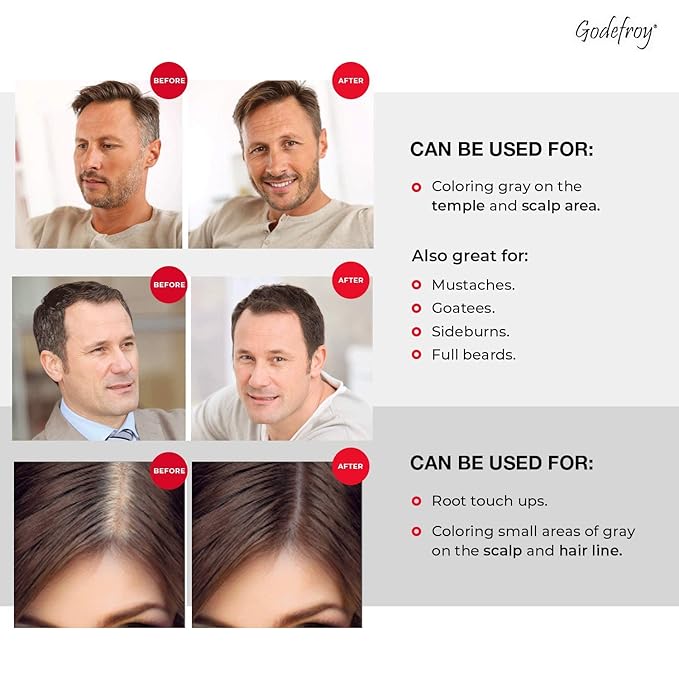Godefroy Hair Color Tint Kit for 100% Gray Coverage, Light Brown, 20 Applications, Long-Lasting Root Touch-Up for Men & Women, Pre-Measured Capsules, No Waste, DIY Salon-Quality Results at Home