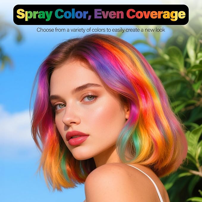 One-Day Hair Color Spray For Kids Women Men, Temporary Hair Dye Washable Hair Wax Color Non-Sticky For Cosplay Party DIY, Christmas Party, Halloween Crazy Hair Day (Silver, 4.06 oz)
