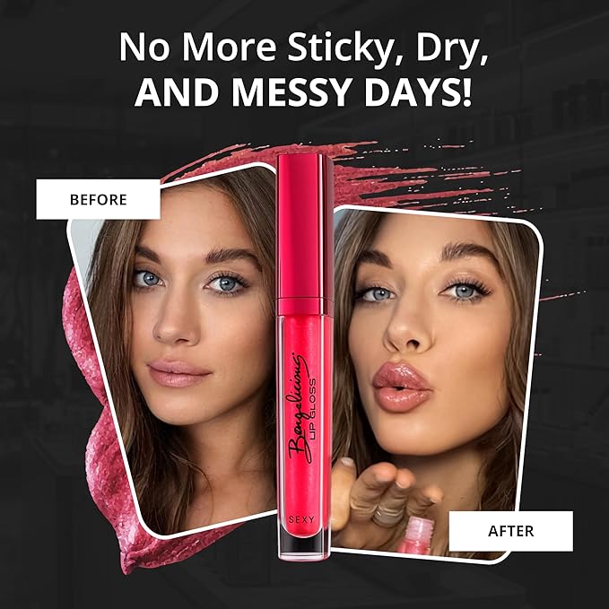 Pink Lip Gloss for Women – Infused with Vitamin E – Non-Sticky, Long Lasting, High Shine, Clean Formula – Pink Lipgloss, 1 Pack