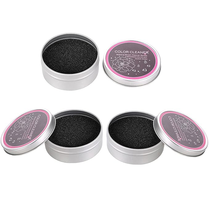 3Pcs/Set Makeup Brushes Cleaner Sponge Dry Brushes Cleaner Eye Shadow or Blush Color Removal Sponge Tool