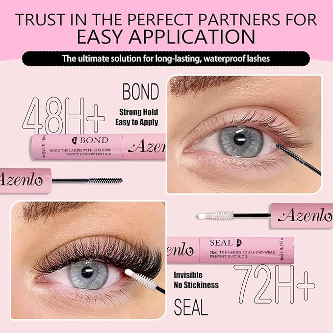 Azenlo Natural Lash Clusters Kit Wispy Eyelash Clusters 120 pcs Cluster Eyelash Extensions C Curl Individual Lashes 10-16 mm Mix Length Natural Look (40D KIT 120 Pcs)