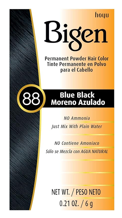 #88 Blue Black Bigen Permanent Powder (3 Pack)