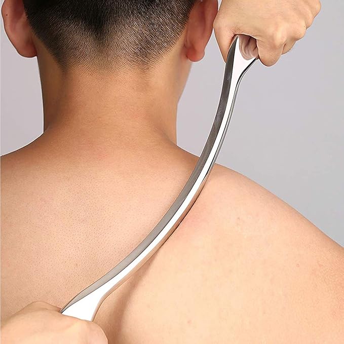 STICKON Stainless Steel Gua Sha Scraping Massage Tool IASTM Tools Great Soft Tissue Mobilization Tool (E Shape)