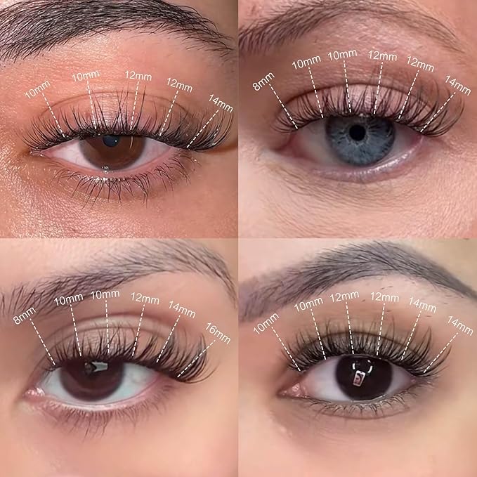 Lash Clusters Natural Look Wispy Lash Extensions, YASNAI Cluster Eyelash Extensions C Curl Individual Lashes 8-16MM 168pcs, Eye Lash Clusters Thin Clear Lash Band Cluster Lashes