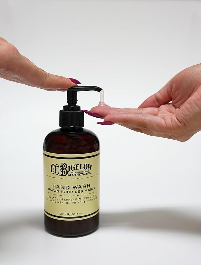 C.O. Bigelow Lavender Peppermint Hand Wash, Moisturizing Hand Soap, Scented Liquid Soap, 10.14 fl oz