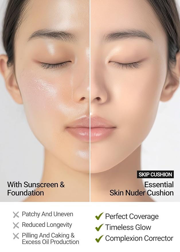 JUNG SAEM MOOL [ SPF ] Essential Skin Nuder Cushion (19 N-Light) | Refill Included (0.98 Fl Oz) | SPF50 Broad Spectrum | Natural Finish | Makeup Artist Brand